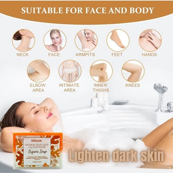 Origen Original Acide Kojique et Glutathion - Biologique - éclaircissant les taches brunes - anti-âge - antibactérien - Pores maigres