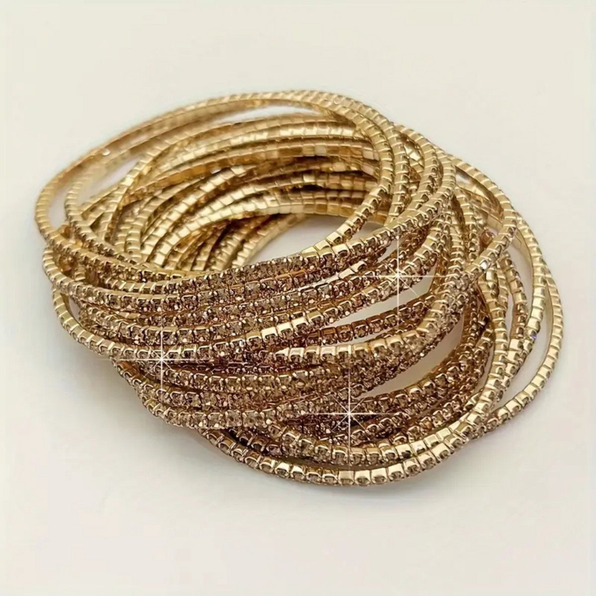 Bovista Armband - Staal - Nep Zilver - Dames - 5 St - Nep Goud