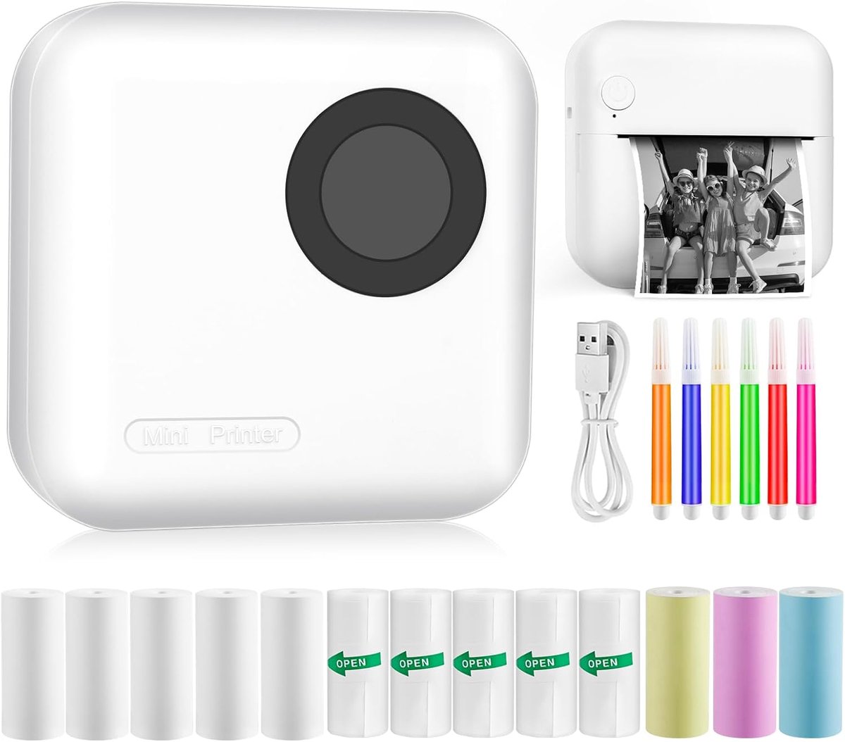Draagbare Mini Fotoprinter met Bluetooth - Draadloze Thermische Printer voor Afbeeldingen, Notities en Dagboeken