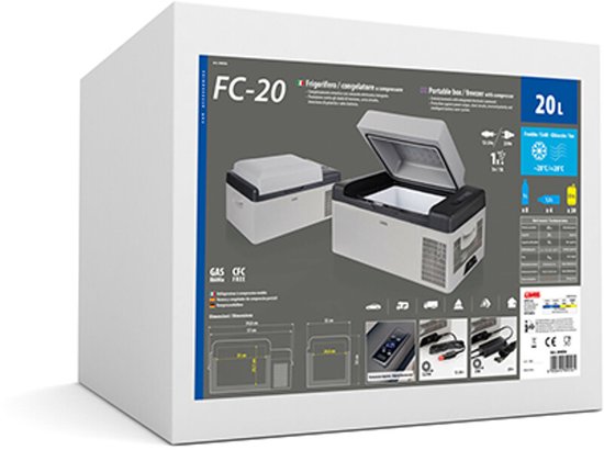 Draagbare koelbox/ vriezer met compressor - 20L - 12/24V + 220V — afbeelding 5