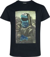 Sesame Street Cookie Monster - Mona Lisa Heren T-shirt - zwart - L