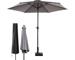 MaxxGarden Stokparasol - tuin en balkon parasol - opdraaisysteem - 300 cm - Antraciet - Incl. Parasolhoes MaxxGarden Stokparasol - tuin en balkon parasol - opdraaisysteem - 300 cm - Antraciet - Incl. Parasolhoes