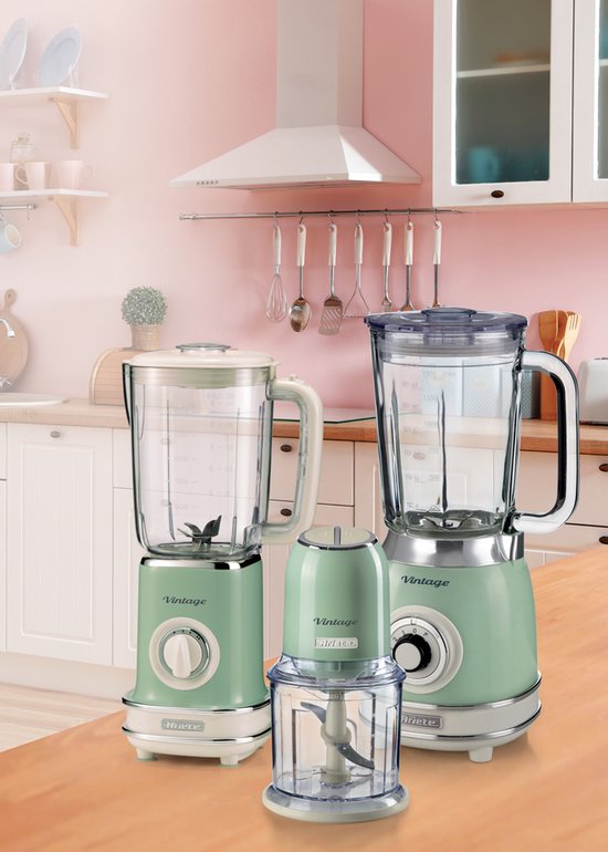 Ariete 0583/04 - Vintage Blender - 1100 Watt - glazen kan - 1,5 liter inhoud - Ice crush - Groen van Ariete — afbeelding 3