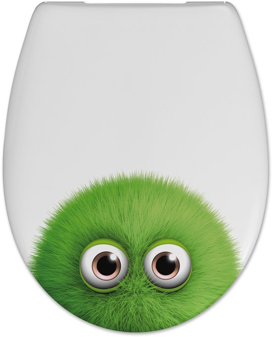 Siège de toilette Sub Monster duroplast avec fermeture amortie, multicolore