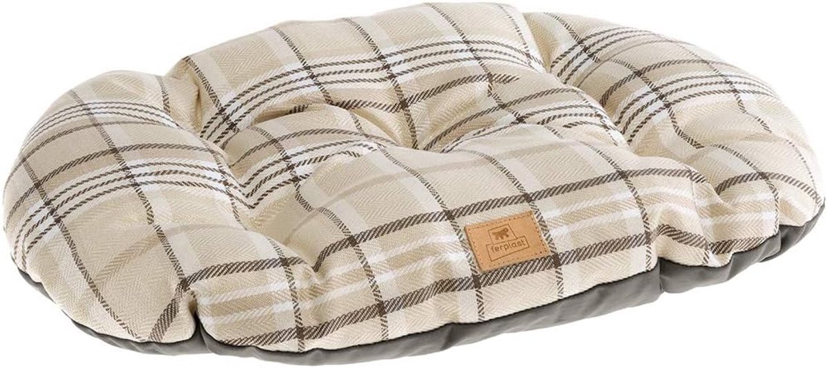Gewatteerd Kussen - Honden en Katten - Comfortabel Rusten - Omkeerbaar Design - 85x55cm - Bruin