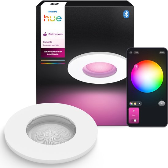 Philips Hue Xamento badkamerinbouwspot White and Color Wit