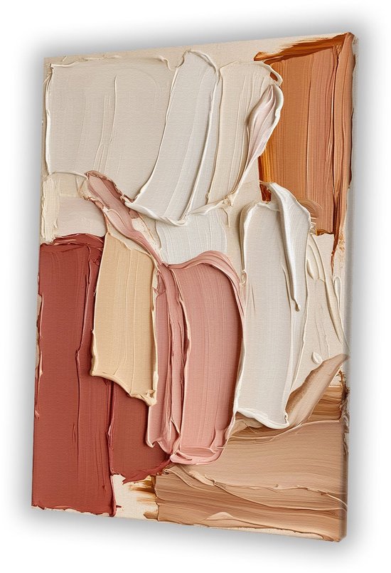 Tons et textures de terre abstraits - Peinture couleur - Peintures sur toile texturées - Expressionnisme abstrait - Décoration murale chambre enfant - Art - toile 60x90 cm