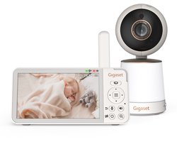 Gigaset Baby 500 – babyfoon met camera - draai en kantelbare camera met nachtlampje -kleurennachtzicht -sensoren - rustgevende geluiden - wandhouder - baby monitor - beeld baby phone -