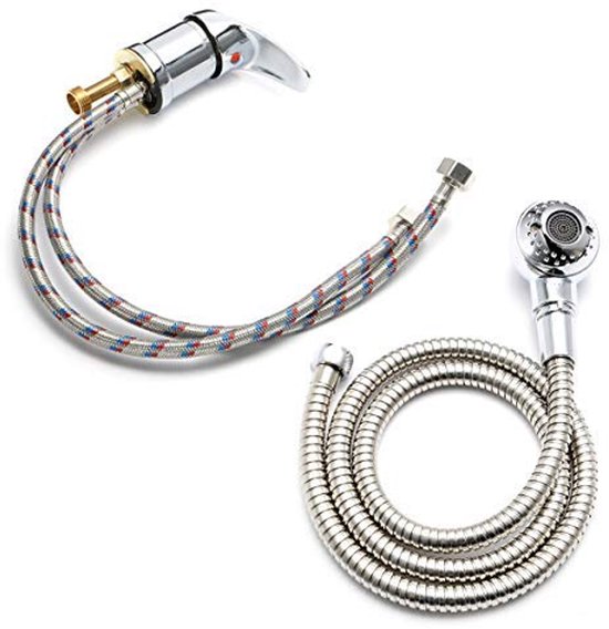 Ibenzoa® Mengkranen Set voor Kapsalon Wastafels met Handdouche en Waterkraan Systeem