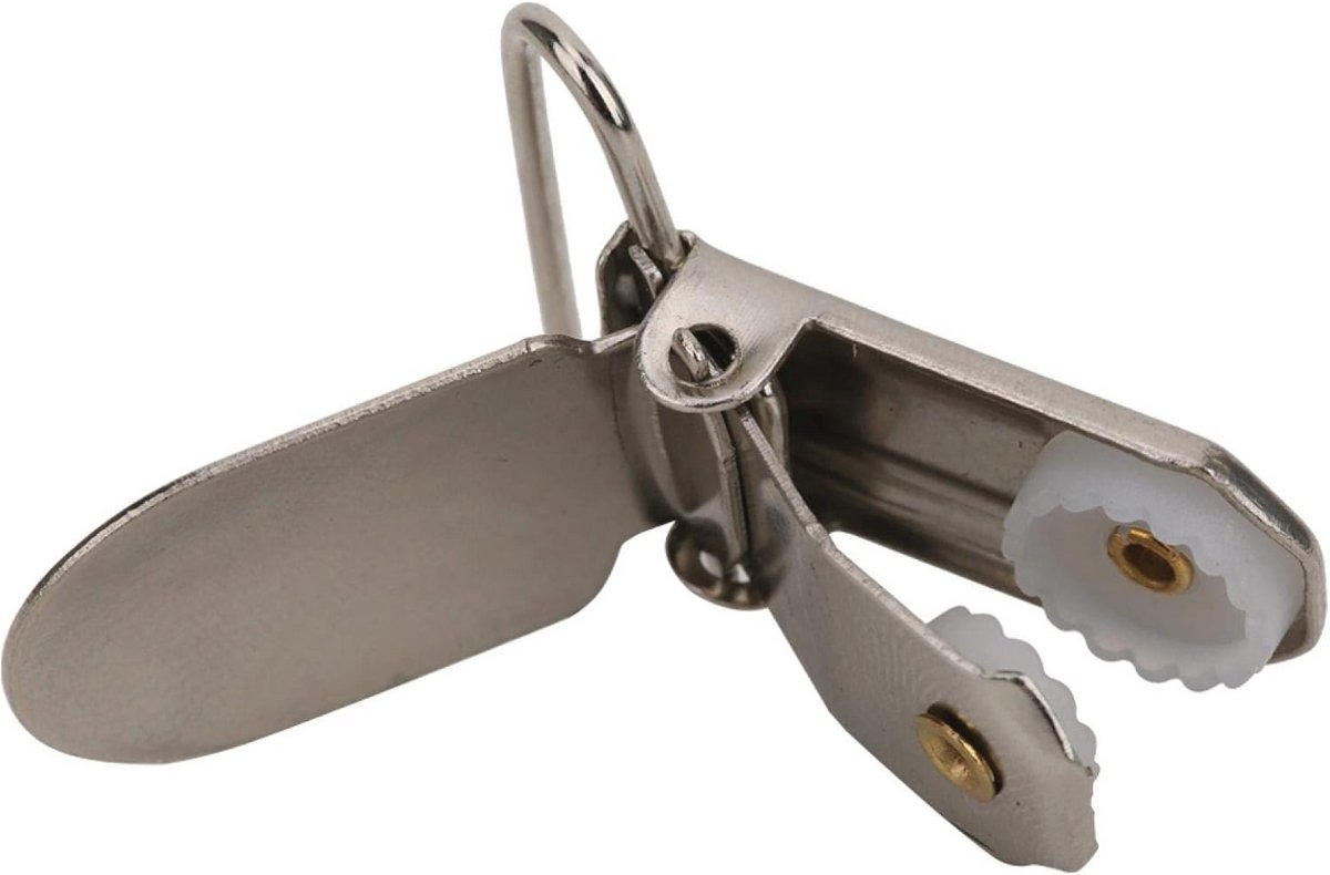 Image of 20 stuks metalen fopspenen en slabbetje clips voor kledingdecoratie