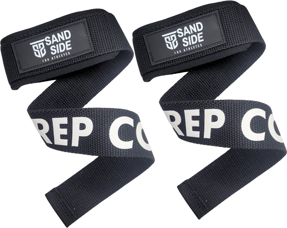 Sandside Lifting Straps 2.0 - Deadlift Straps - Lifting Grips voor Powerlifting en Krachttraining - Zwart