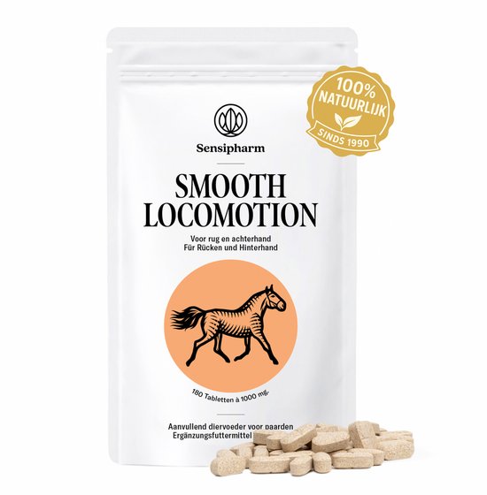 Sensipharm® Smooth Locomotion Paard - Rug, Achterhand & Hoefbevangenheid Supplement - 180 Tabl. Sensipharm® Smooth Locomotion Paard - Rug, Achterhand & Hoefbevangenheid Supplement - 180 Tabl.