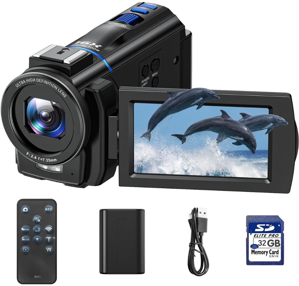 Handycam - Videocamera - Vlog Camera voor Beginners - Zwart