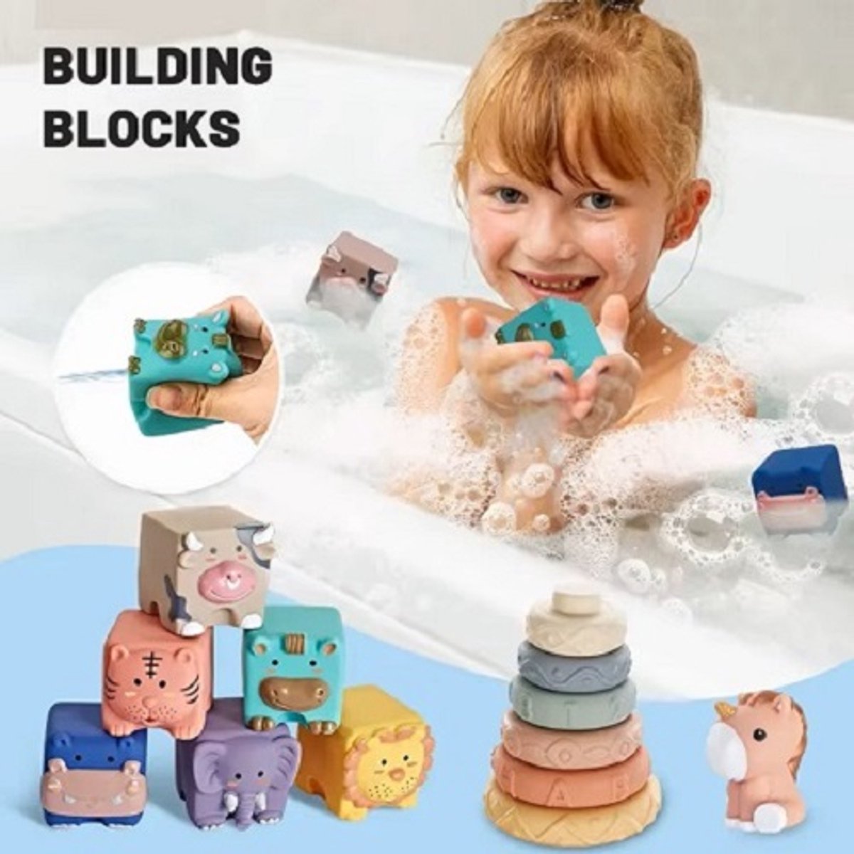 4 in 1 Alaire Speelgoed Set - Speelgoed - Baby Speelgoed - Baby Speelgoed 6 maanden - Educatief Speelgoed -Speelgoed 1 Jaar - Kinderspeelgoed - Stapeltoren - Activiteitenset — afbeelding 6