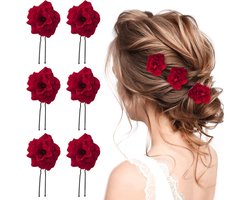 Nordivar ® Grote paarse bloemen haarspeld - Fascinator met pioenrozen - Vintage paarse haarclip met roos - Haaraccessoires voor dames en meiden - Feestelijke strandbruiloft.