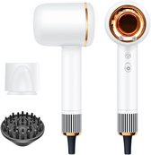 Bol.com O'dor Ionische Föhn – 2000W Haardroger met Diffuser – Sneldrogende Fohn voor Krullen & Steil Haar – Stil & Reisklaar – Wit aanbieding