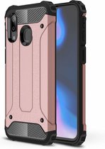 Ntech Samsung Galaxy A40 Hybrid Armor Hoesje - Rose Goud