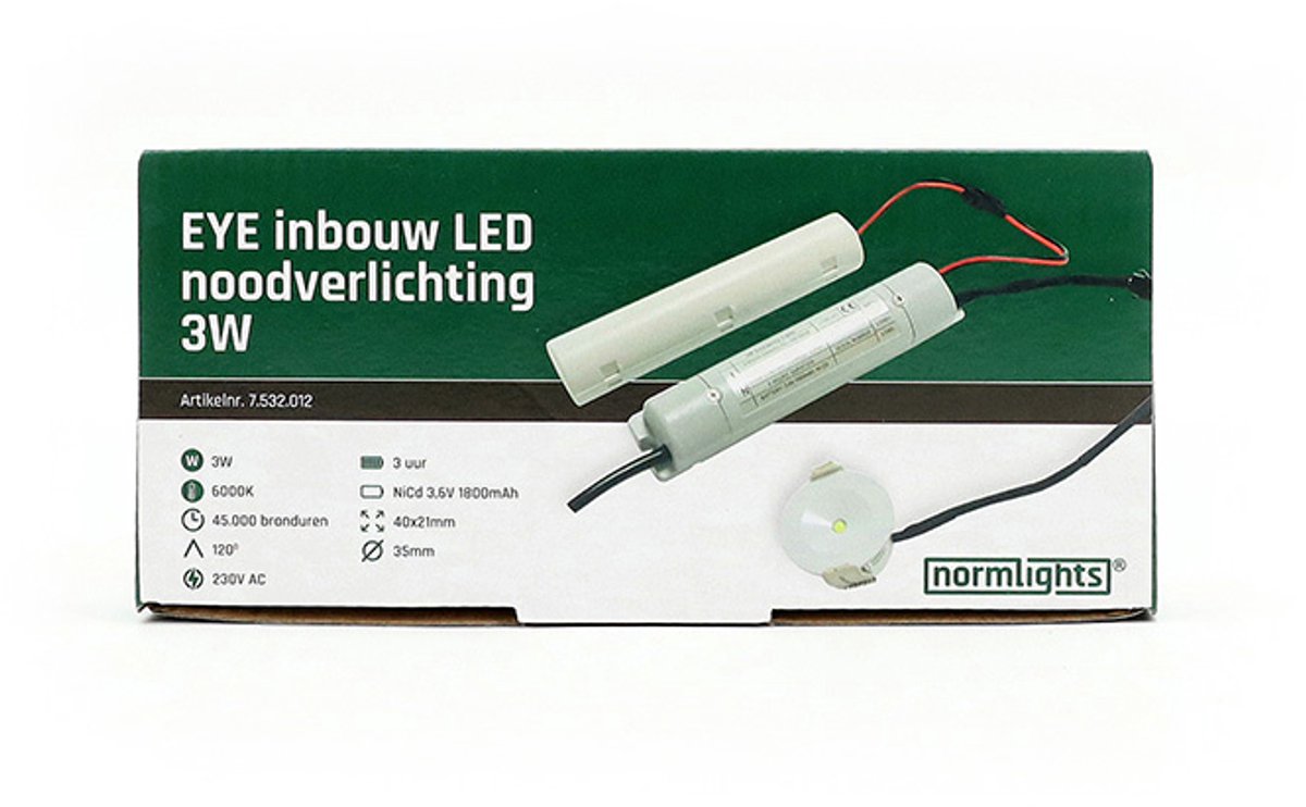 Normlights - EYE inbouw - LED - noodverlichting - 3W