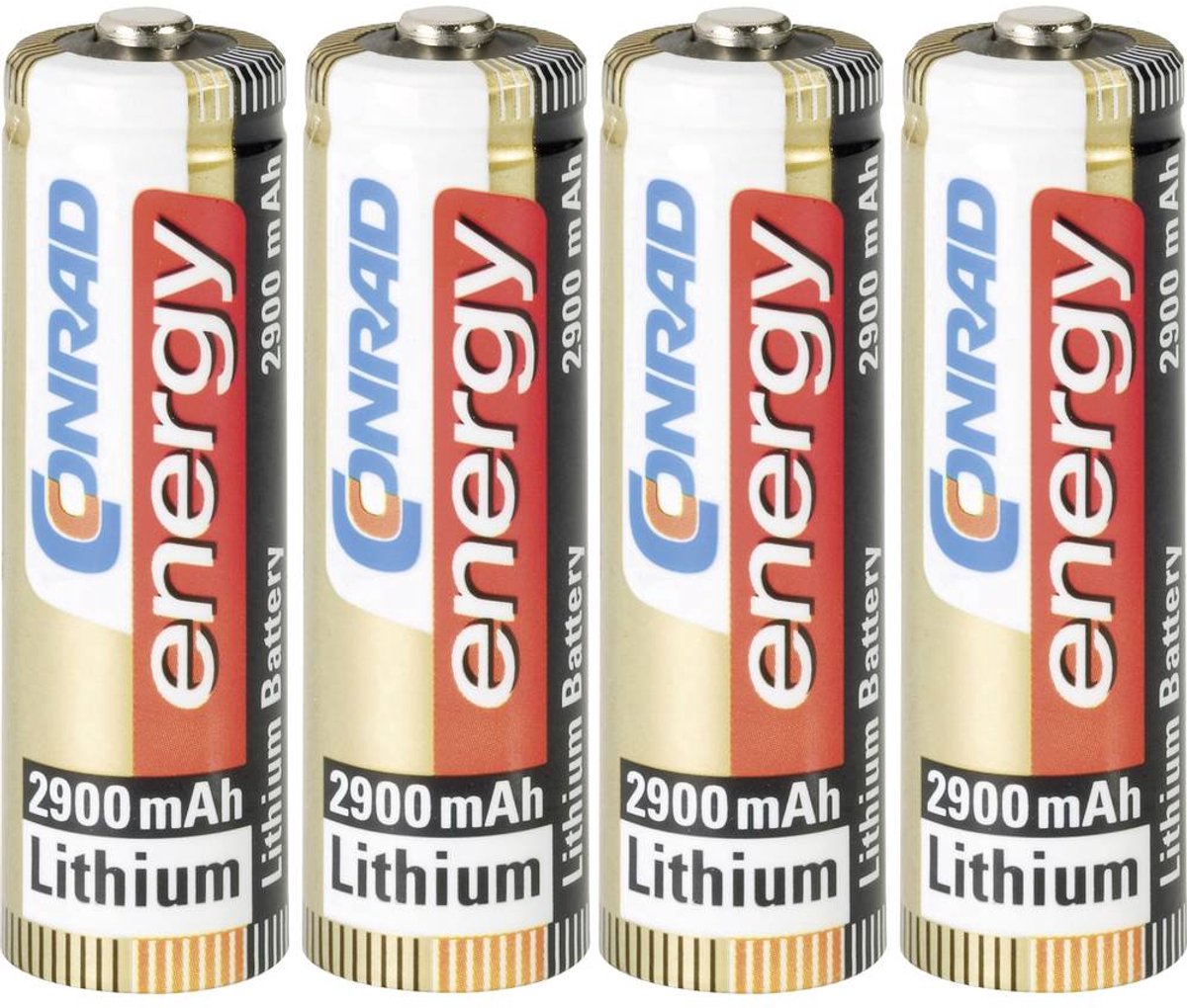 Conrad energy Extreme Power FR6 AA batterij (penlite) Lithium 2900 mAh 1.5 V 4 stuk(s)