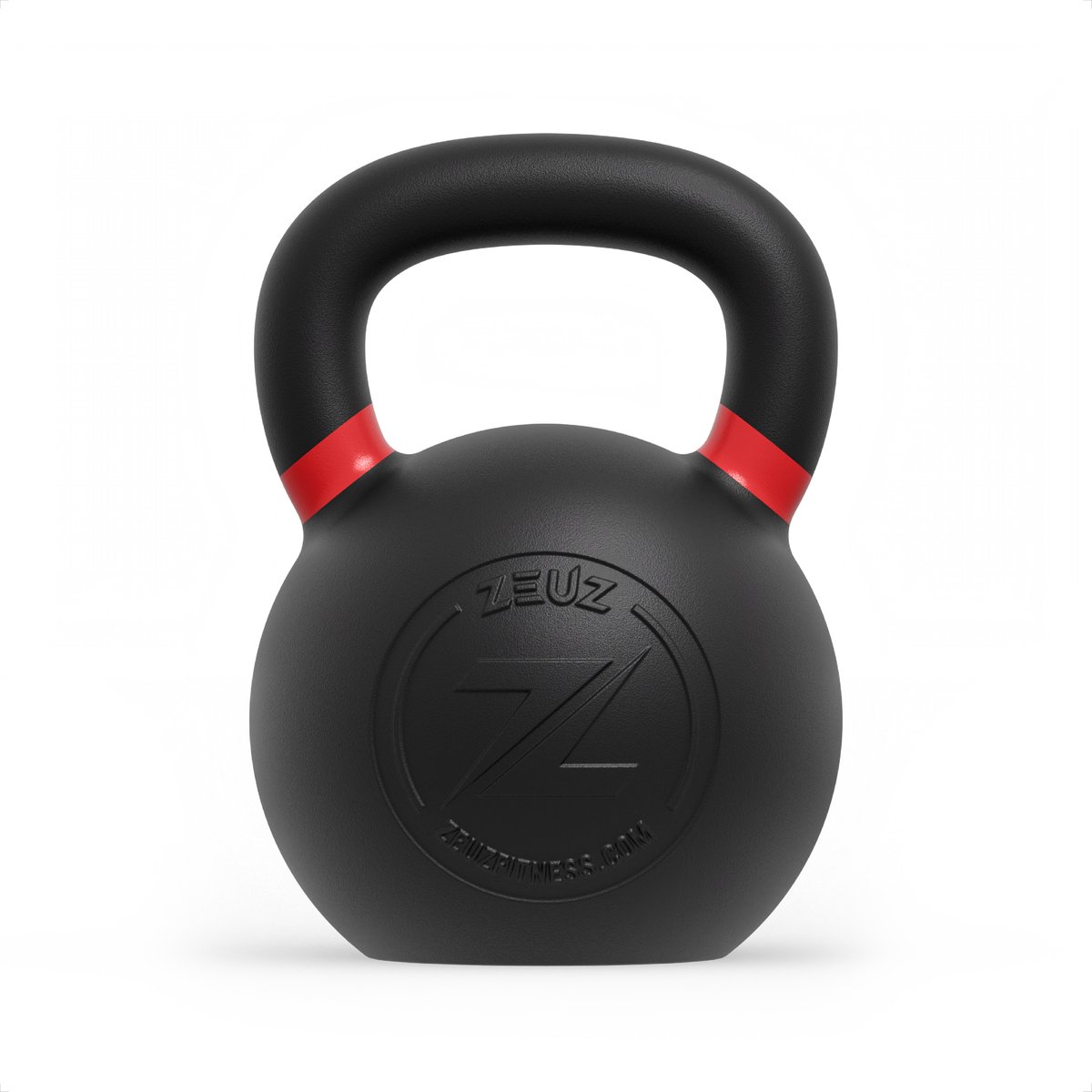 ZEUZ® Kettlebell 32 KG – Fitness Crossfit Sport Set – Gewichten - Conditie & Krachttraining – Gietijzer – Rood