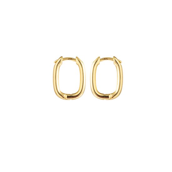Go Dutch Label Boucles d'oreilles Oval Hoop Or E1095-2