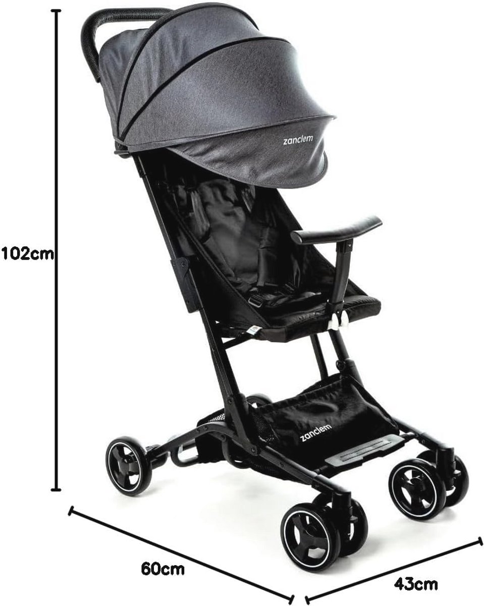 Kinderwagen Buggy Veer 0+ Ultra Lichtgewicht - Reisfauteuil Van 6 Maanden Tot 25 Kg - Compact & Lichte 5-Puntsgordel - Luchtbagage & Baby Stroller Lightweight Reclinable Buggy inklapbaar vliegtuig – foto 7