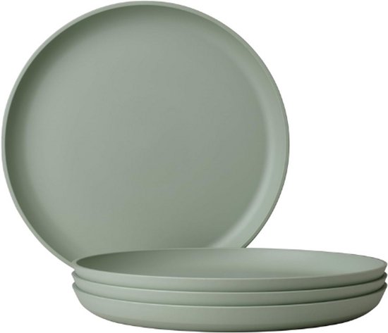 H&h Positano set van 6 rechthoekige borden 25x15, steengoed