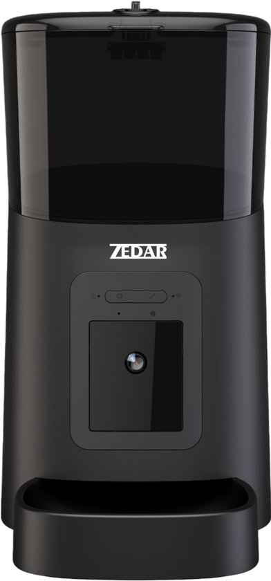 Zedar A900 Automatische Voerbak - Kat en Hond - Voerautomaat met App en Camera - 6 L - Zwart
