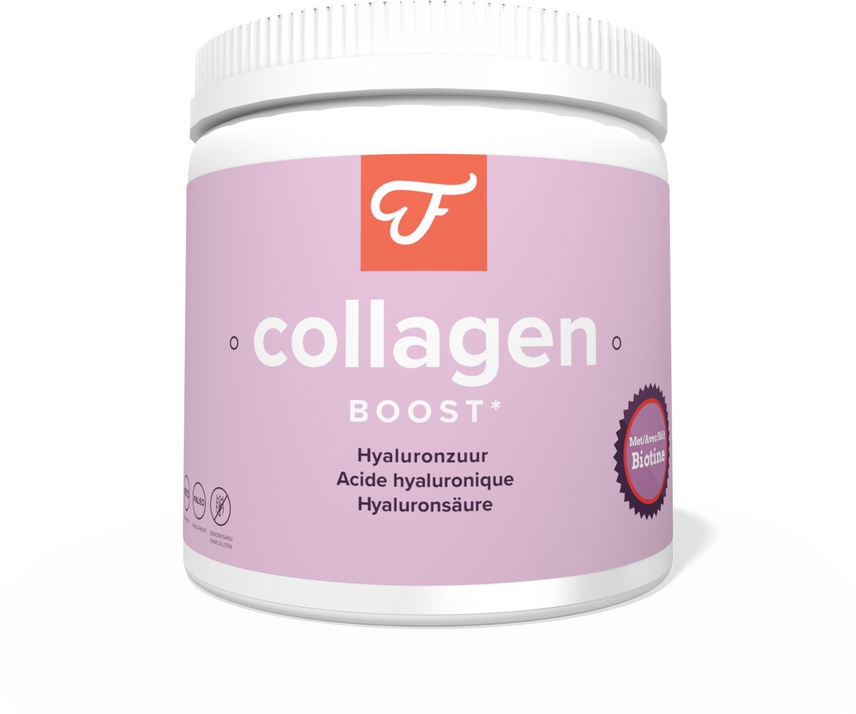Goedkoopste Foodie Collagen Boost - Collageenpoeder met Hyaluronzuur, Biotine en Vitamine C - 300 gram