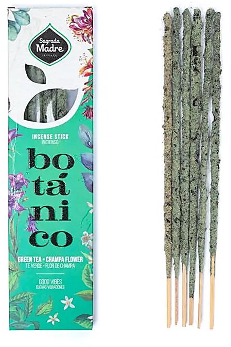 Sagrada Madre Botanische wierook Groene Thee & Champa