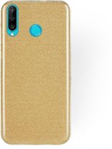 Ntech Huawei P30 Lite / P30 Lite New Edition Goud Glitter TPU Back Cover Hoesje