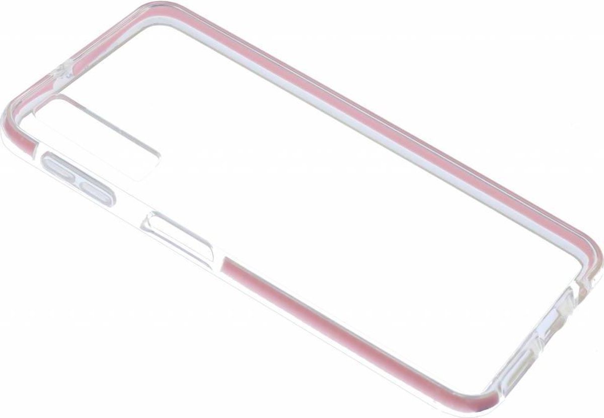 Ntech Hoesje Geschikt Voor Samsung Galaxy A50 Roze &Transparant Anti Shock Back hoesje