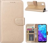 Ntech Huawei Y5 (2019) Portemonnee Hoesje / Book Case - Goud