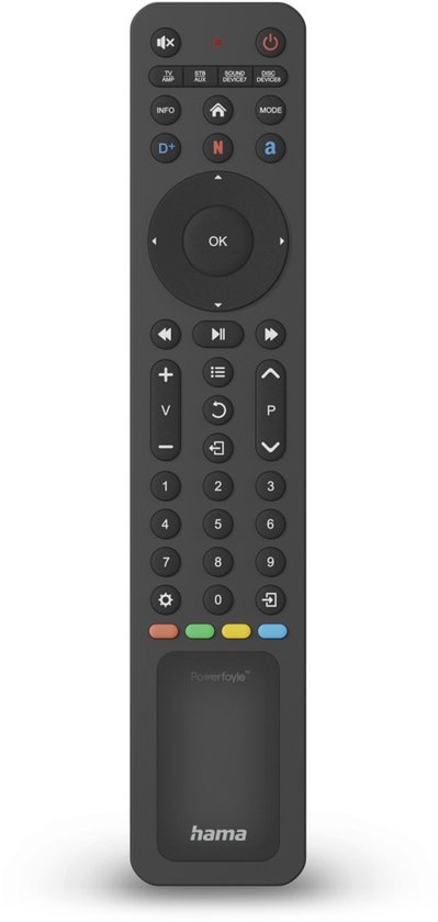 Télécommande TV Univ., infr., solaire et., 8 appareils, apprentissage, app-kn.