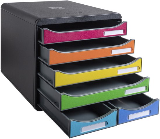 Exacompta Module de classement Big Box Maxi 6 tiroirs Iderama - Arlequin - 312798D