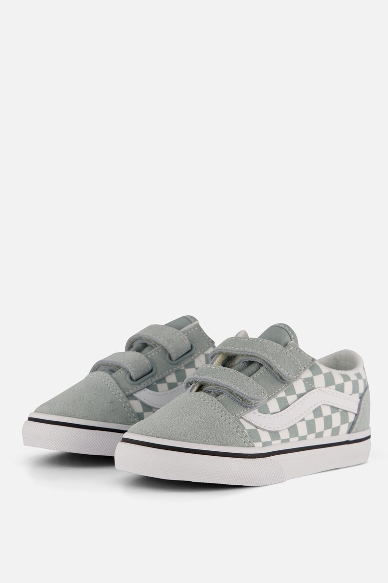Vans Old Skool V Checkerboard Sneakers Grijs