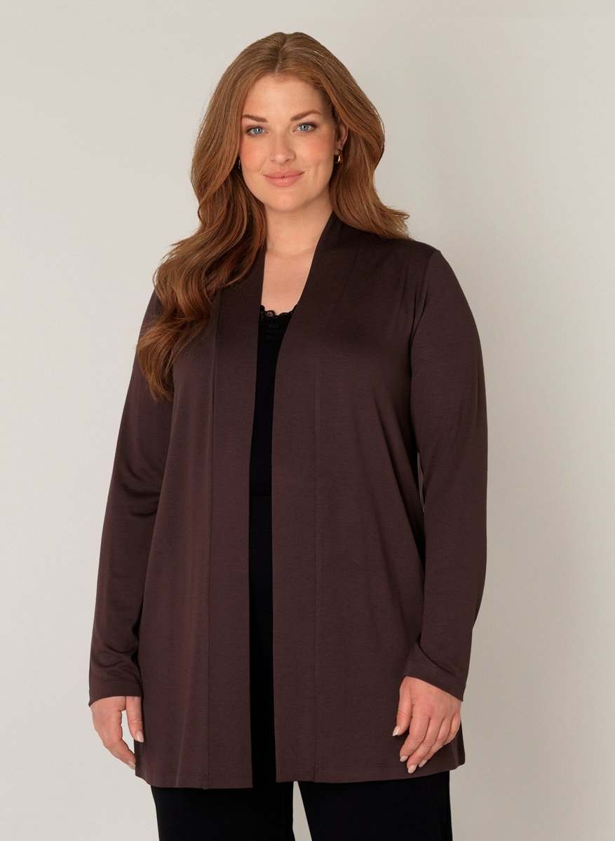 BASE LEVEL CURVY Ayla Vest - Brown - maat 2(50)