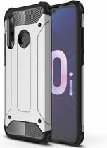 Ntech Huawei P Smart Plus (2018) Dual layer Armor Hoesje - Zilver