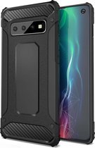 Ntech Samsung Galaxy S10 Hybrid Armor Hoesje - Zwart