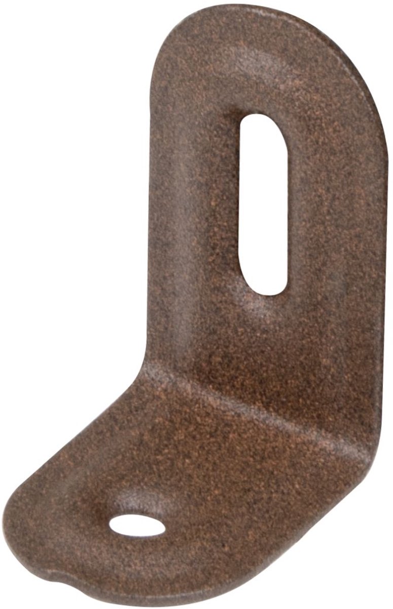 Alberts 822491 DURAVIS® verstelbare hoekbeugel, geperst, roestbruin duplex gecoat, afmetingen 28 x 40 x 22 mm, 50er Set