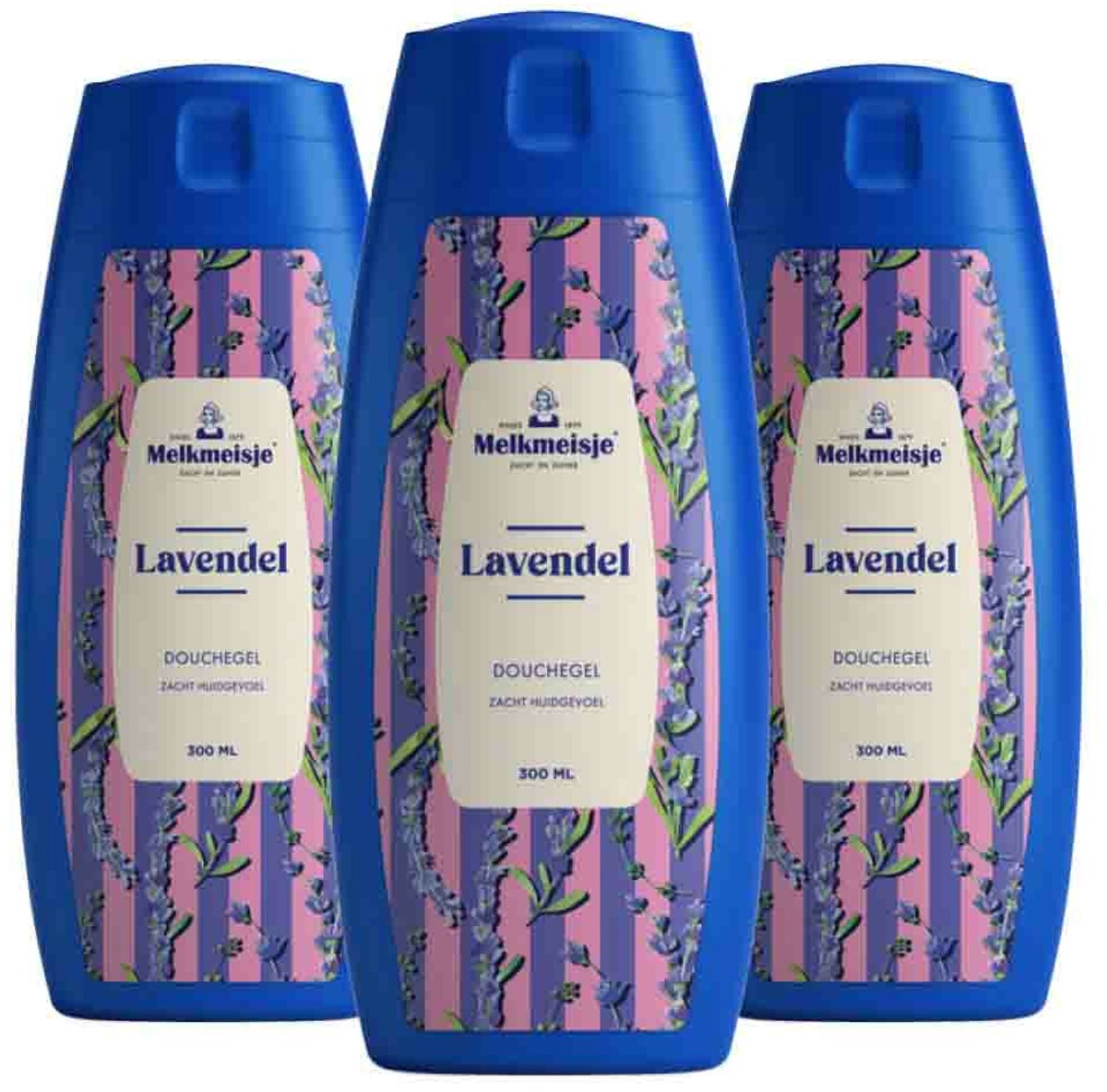 Melkmeisje Douchegel Lavendel - 3 x 300 ml - Voordeelverpakking
