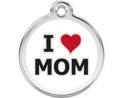 Red Dingo Hondenpenning 20 mm 'I love Mom'