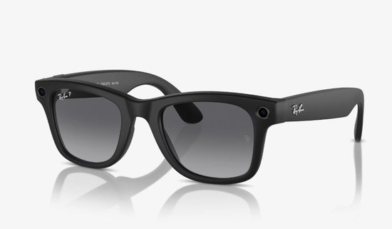 Ray-Ban: Meta Wayfarer - Large Glasses - Polarised Gradient Graphite - Matte Black