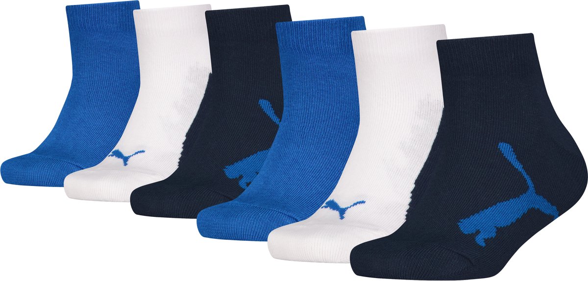 Puma Kids Sokken in kwartlengte 6 Pack Blauw