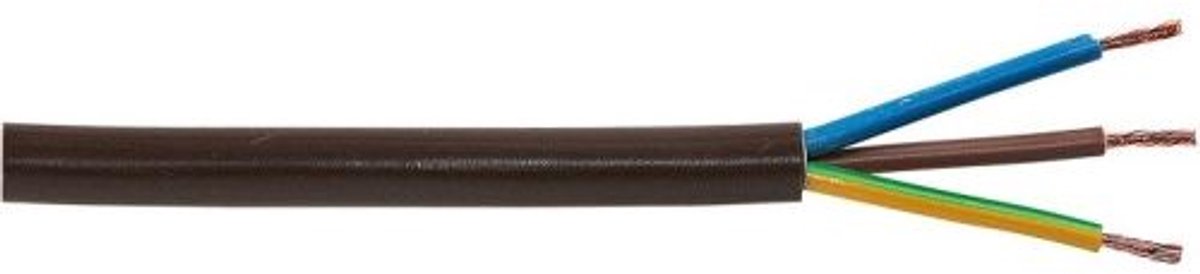 VMVL snoer H05VV-F zwart 3G1,5 mm2 rol 50 meter