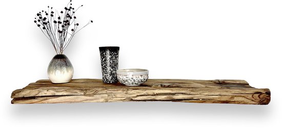 MoonTree Rustiek wandrek, levendige rand, 80 cm x 22 cm x 3,8 cm