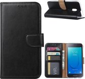 Ntech Samsung Galaxy J2 Core Portemonnee Hoesje / Book Case - Zwart