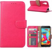 Ntech Samsung Galaxy A2 Core Portemonnee Hoesje / Book Case - Pink/Roze