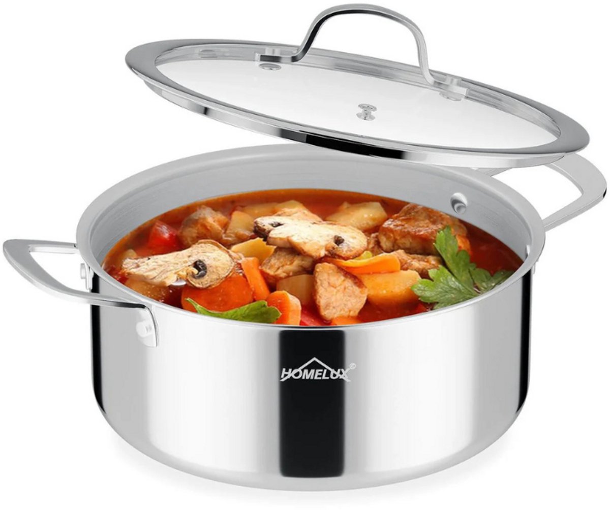 Homelux - Braadpan - Braadpannen - Braadpan 24cm - Braadpan Inductie met deksel - Honinggraatpan - Krasvrijepan - Voor Alle Warmte bronnen