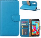 Ntech Hoesje Geschikt Voor Samsung Galaxy A2 Core Portemonnee Hoesje / Book Case - Blauw